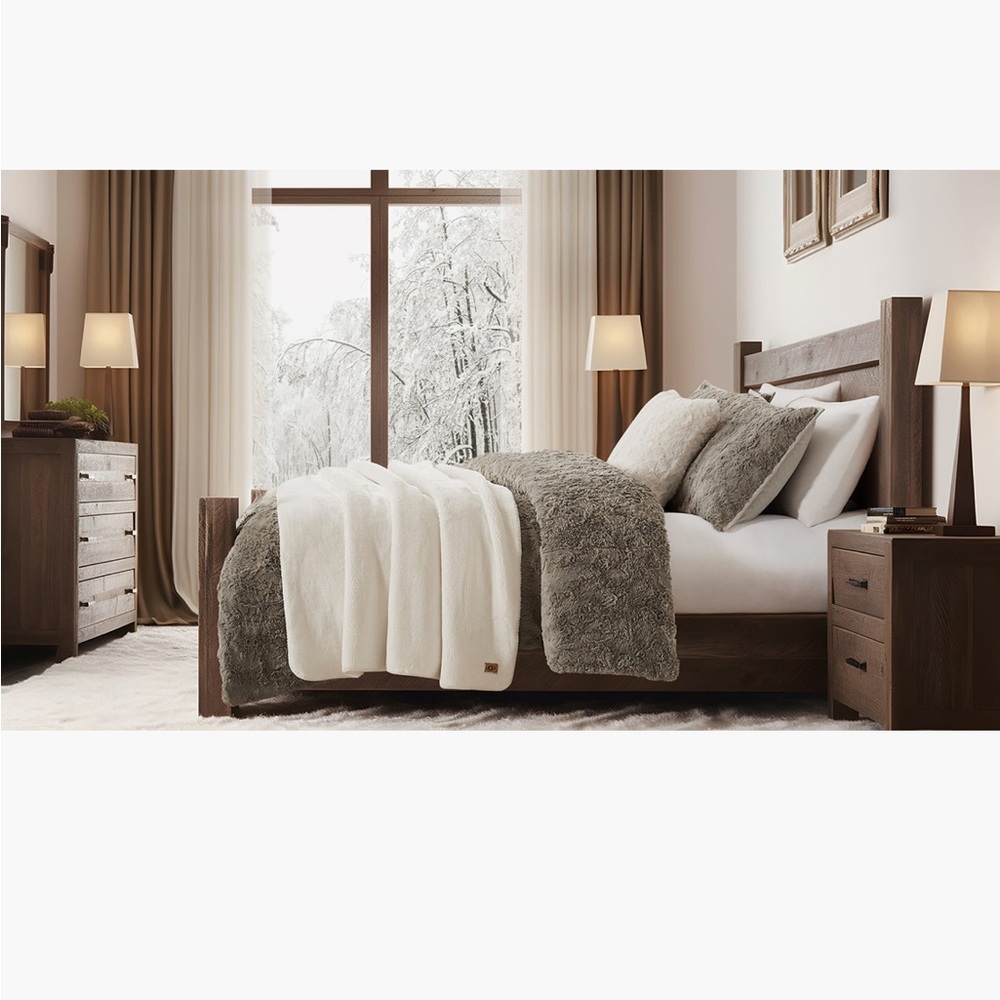 UGG NEW Whitecap Plush Throw - Picture 3 of 7